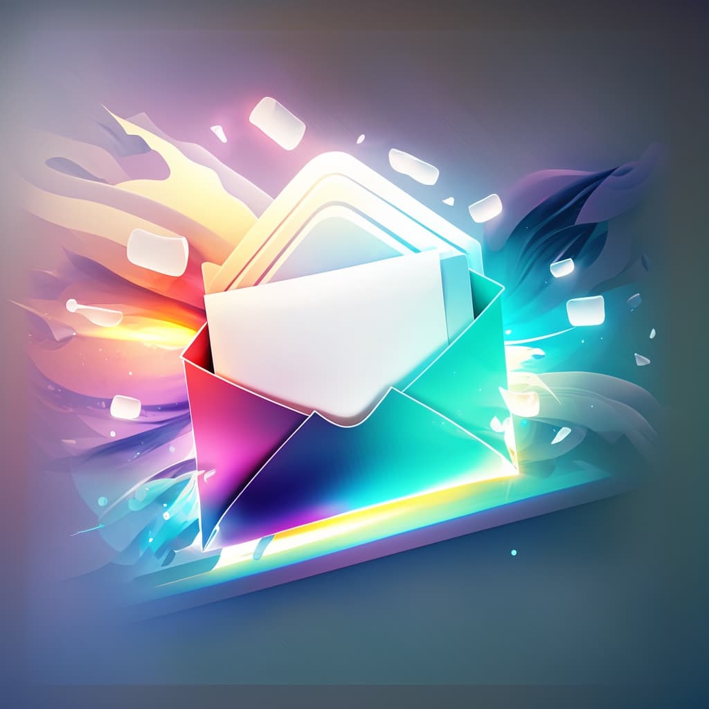 Renkli arka plan üzerinde SMS ikonu