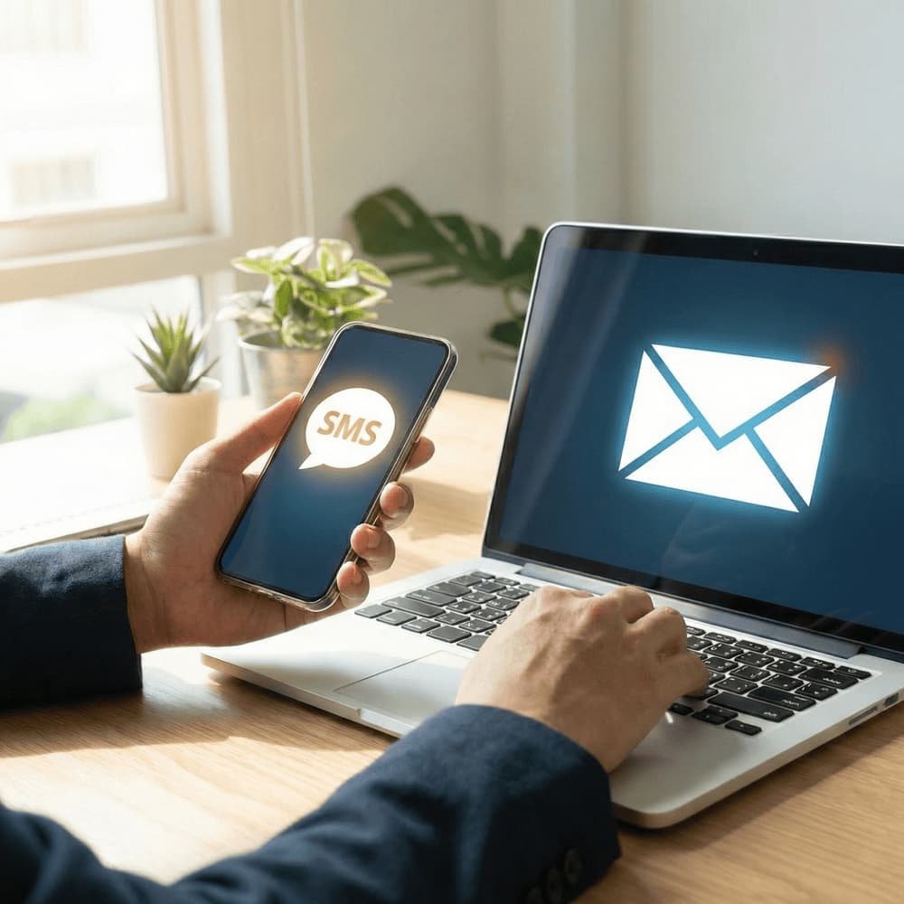 Laptopta e-posta ve telefonda SMS bildirimi