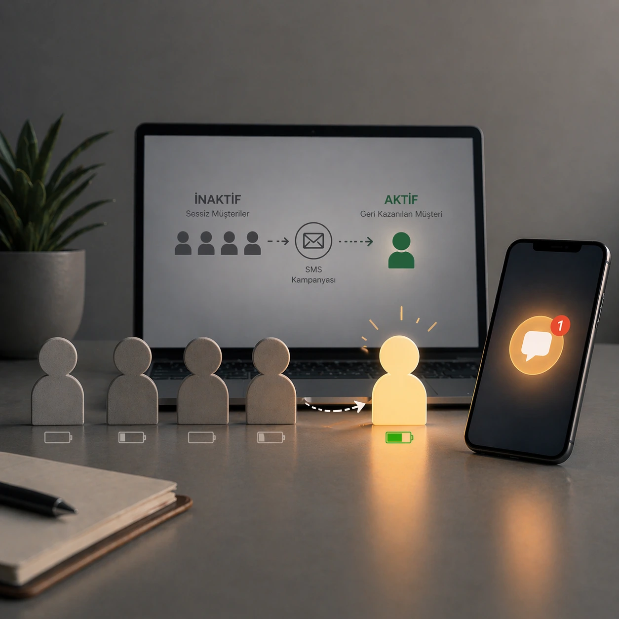 SMS kampanyasıyla sessiz müşterilerin yeniden aktif hale gelmesi